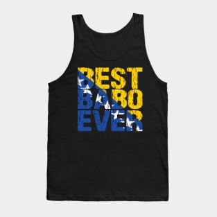 Best Babo Ever Bosnian Dad Father Bosnia Flag Distressed Tank Top